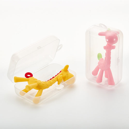 Giraffe Silicone Baby Teether-BPA-Free,and Soothing for teething Relief