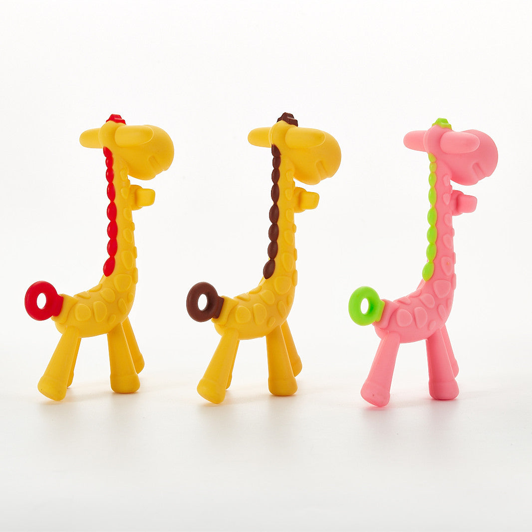 Giraffe Silicone Baby Teether-BPA-Free,and Soothing for teething Relief
