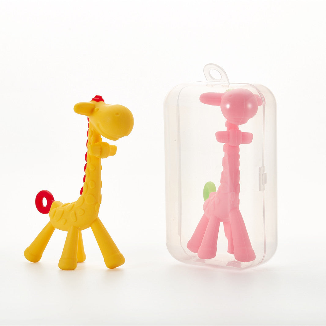Giraffe Silicone Baby Teether-BPA-Free,and Soothing for teething Relief