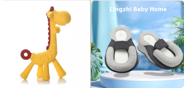 Giraffe Silicone Baby Teether-BPA-Free,and Soothing for teething Relief