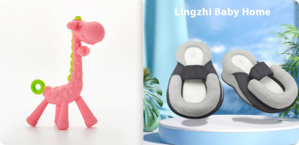 Giraffe Silicone Baby Teether-BPA-Free,and Soothing for teething Relief